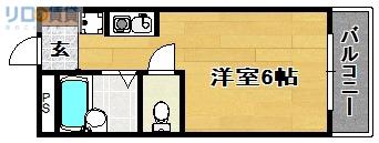 第8東昌ハイツ(1K/3階)の間取り写真