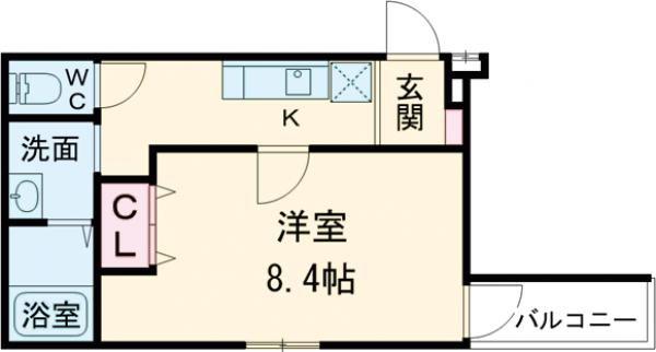 フジパレス堺北花田II番館(1K/2階)の間取り写真