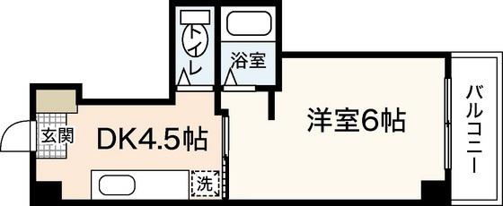ハーシオンフルタI(1DK/3階)の間取り写真