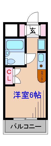 ベルトピア日吉II(ワンルーム/1階)の間取り写真