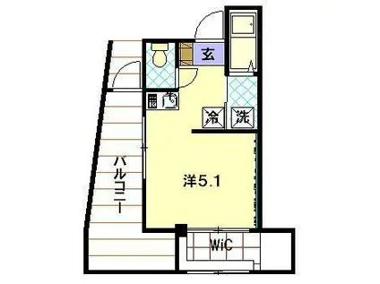 コーポ明和(ワンルーム/1階)の間取り写真