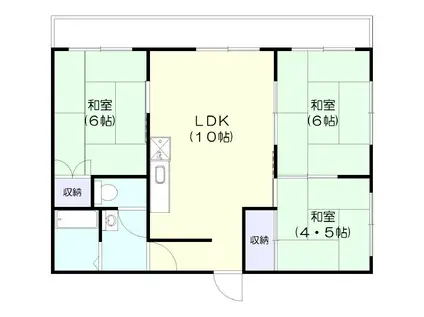 ドリーム常陸大宮(3LDK/1階)の間取り写真