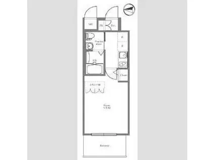 エステムコート難波サウスプレイスVエレージュ(1K/3階)の間取り写真