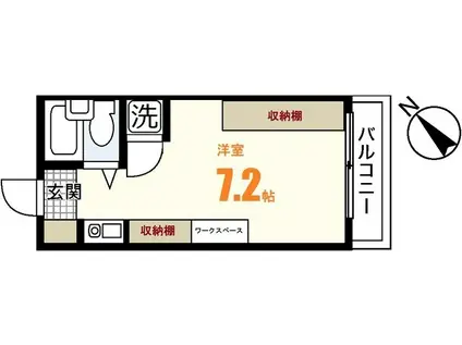 藤崎ビル2(ワンルーム/4階)の間取り写真