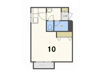 クレアコートひばりヶ丘(1K/1階)の間取り写真