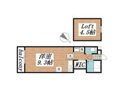 FOUR SEASONS 春(ワンルーム/2階)の間取り写真