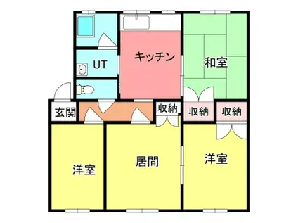 アシアス(4DK/3階)の間取り写真