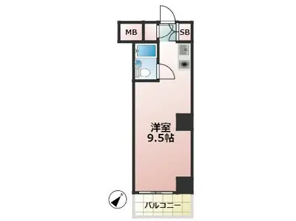 新宿ダイカンプラザシティーI(ワンルーム/2階)の間取り写真