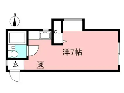 フォンティーヌ国分寺(ワンルーム/1階)の間取り写真