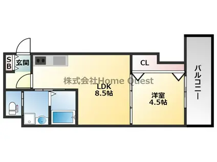 フウキレジデンス(1LDK/5階)の間取り写真
