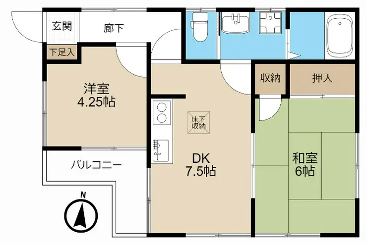 リエス備後西 2階階 間取り