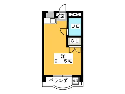 メゾン河合(ワンルーム/3階)の間取り写真