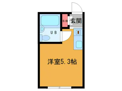 Mマンション(ワンルーム/3階)の間取り写真