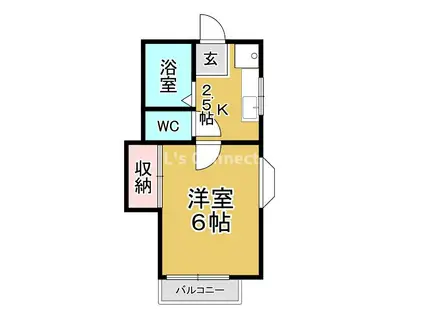 ノーブル桜ヶ丘(1K/1階)の間取り写真