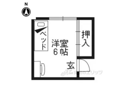 下鴨IVY(ワンルーム/2階)の間取り写真