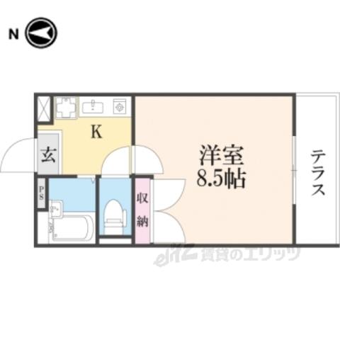 レオパレスドリーム浪漫(1K/1階)の間取り写真