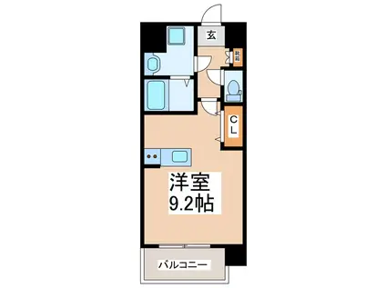 SQUARE三里木駅前(ワンルーム/1階)の間取り写真