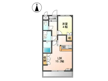 ＪＲ福知山線 柏原駅(兵庫) 徒歩5分 2階建 築18年(1LDK/2階)の間取り写真