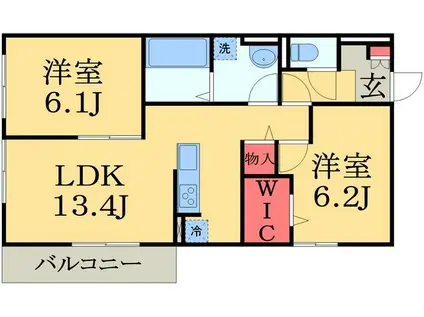 SAIGA(2LDK/3階)の間取り写真