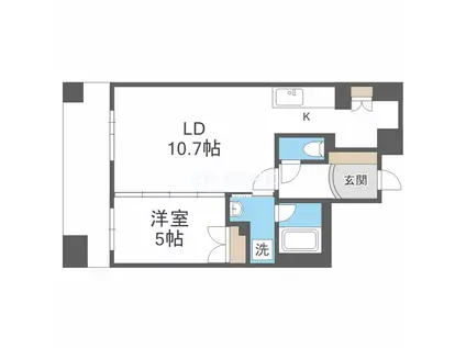 プライムアーバン堺筋本町(1LDK/2階)の間取り写真