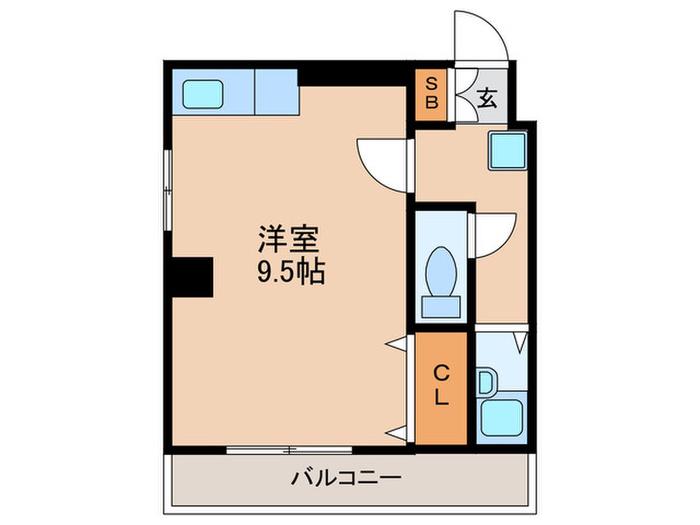 ゴールドマンション(ワンルーム/5階)の間取り写真