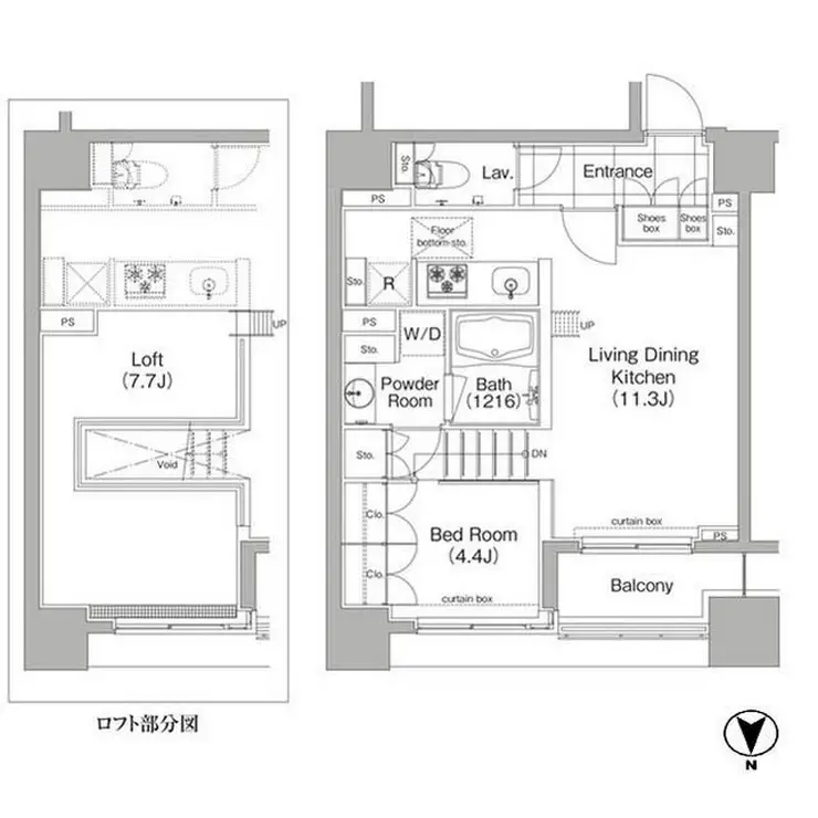 コンフォリア新川 11階階 間取り