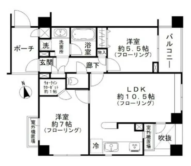 プラティーク三軒茶屋 2階階 間取り