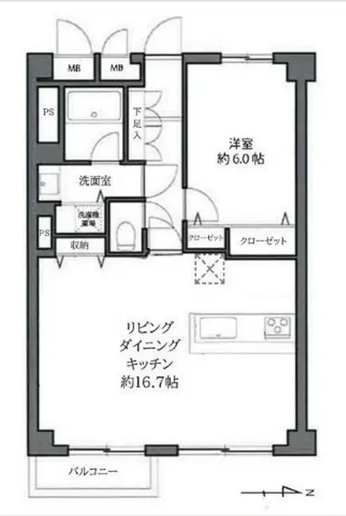 ヴェラハイツ恵比寿 4階階 間取り