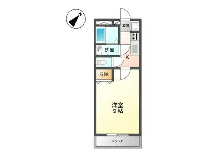 エポックハシマ I(1K/1階)の間取り写真