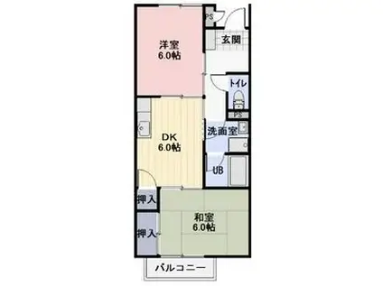 SURPLUS TWO NIMURA(2DK/1階)の間取り写真