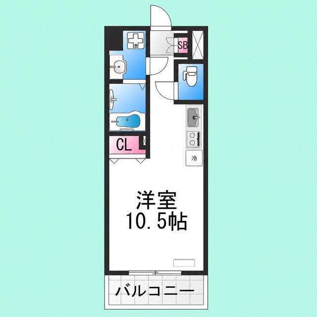 ルミノーサ堺(ワンルーム/1階)の間取り写真