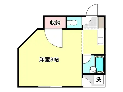 ディンクス船場(ワンルーム/2階)の間取り写真