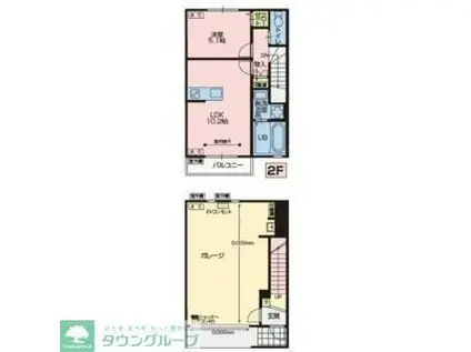 赤山BASE(1LDK/1階)の間取り写真