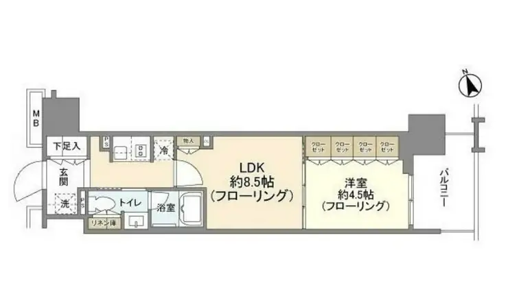 シティハウス西池袋 8階階 間取り