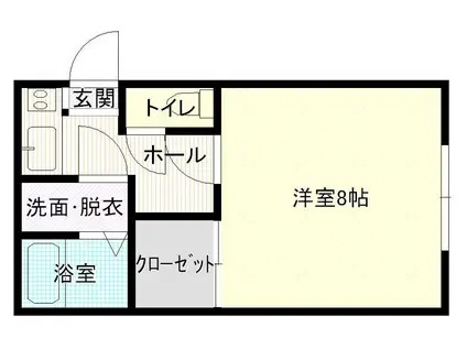 メゾン・ミレニアムE(1K/2階)の間取り写真
