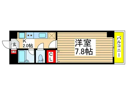 IT赤塚(1K/4階)の間取り写真