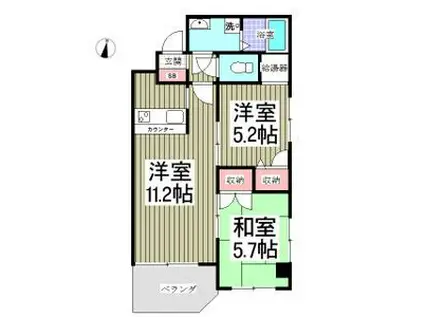 CITY PARK 光(2LDK/3階)の間取り写真