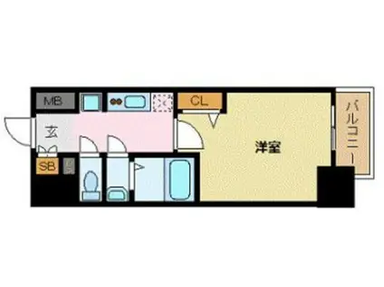 プレサンス丸の内アデル(1K/8階)の間取り写真