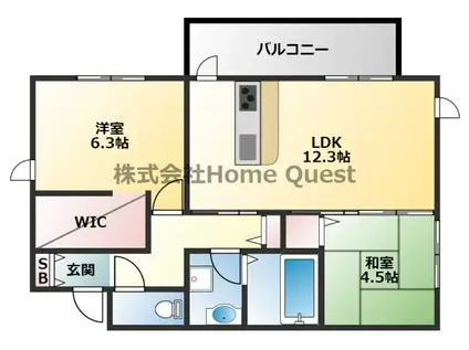 レガーメエビス(2LDK/2階)の間取り写真