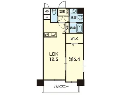 BUFFETT AMB(1LDK/5階)の間取り写真