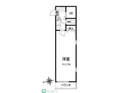 ミリアビタ実籾(1K/3階)の間取り写真
