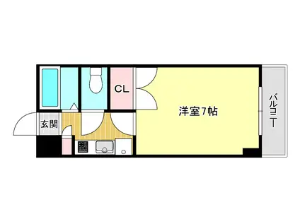 マリーロード(1K/2階)の間取り写真