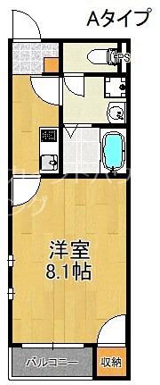 クレイノサンライト(1K/2階)の間取り写真