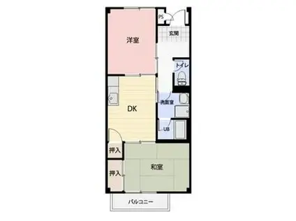 サープラス II 牟都志(2DK/1階)の間取り写真