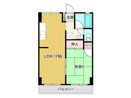 ドルミール寿(1LDK/2階)の間取り写真