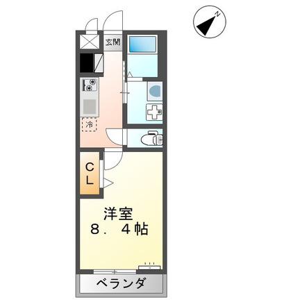 メゾン ド ココン M(1K/1階)の間取り写真