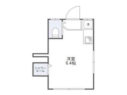 サニーコート駒場(ワンルーム/2階)の間取り写真