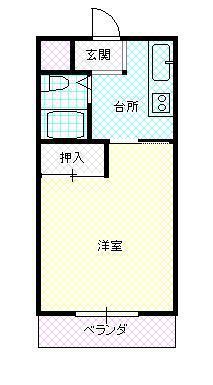 ラフィーヌ東原(1K/2階)の間取り写真