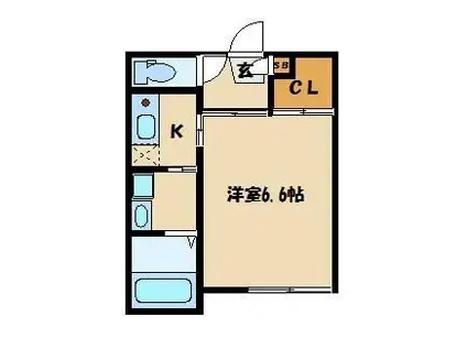 パルゼ武蔵浦和(1K/1階)の間取り写真