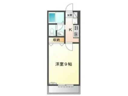 リバーアップ六実(1K/2階)の間取り写真